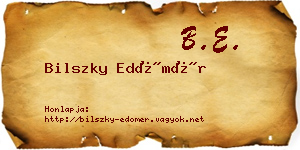 Bilszky Edömér névjegykártya